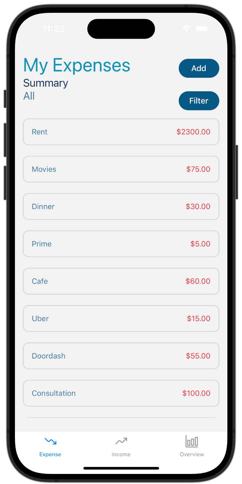 MoneyMatters Finance Tracker